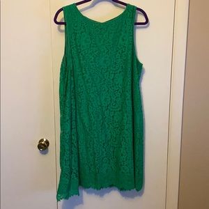Green lace dress